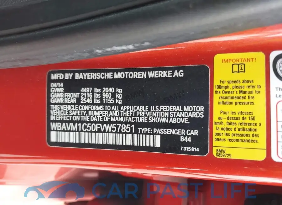 WBAVM1C50FVW57851# 9