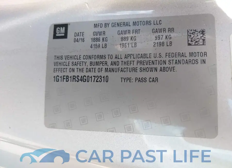 1G1FB1RS4G0172310# 9