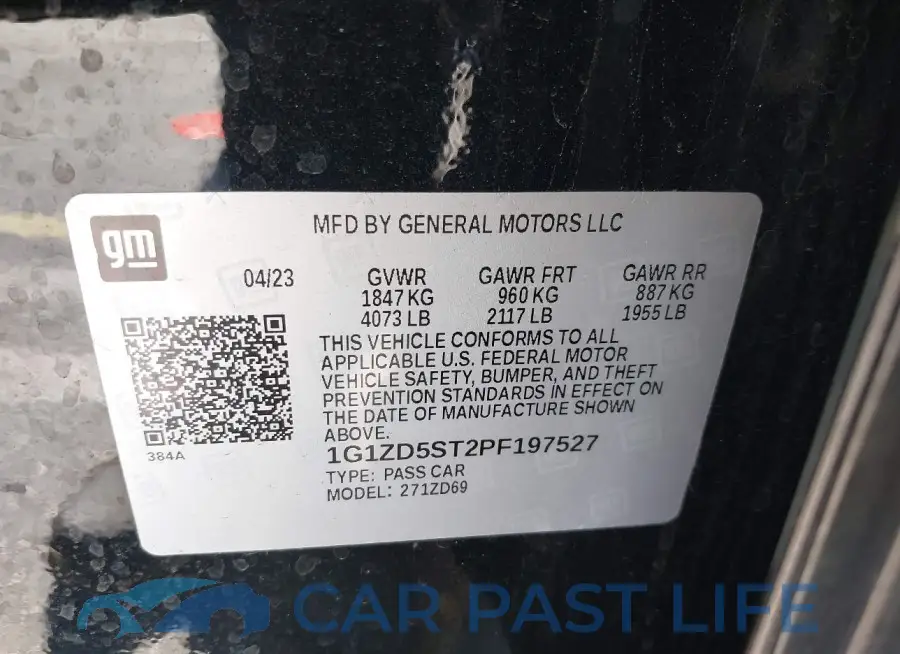 1G1ZD5ST2PF197527# 9
