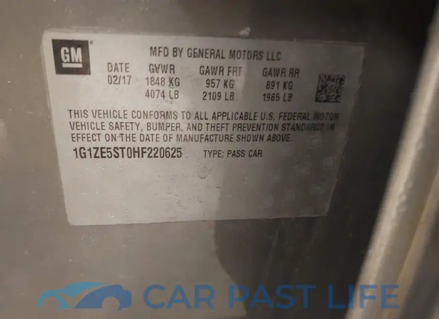 1G1ZE5ST0HF220625# 9