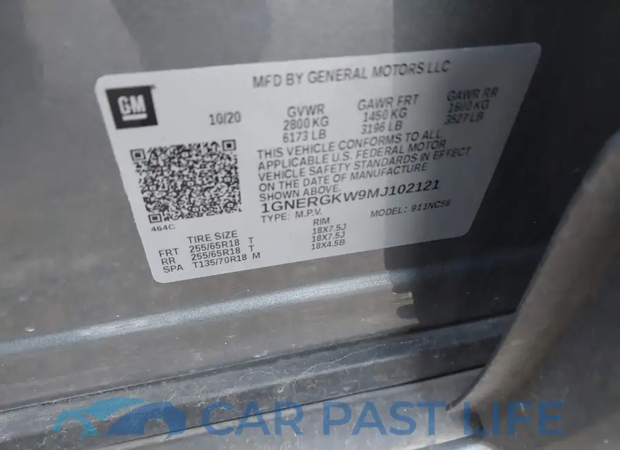1GNERGKW9MJ102121# 9