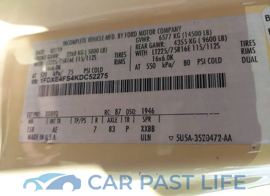 1FDXE4FS4KDC52275# 8