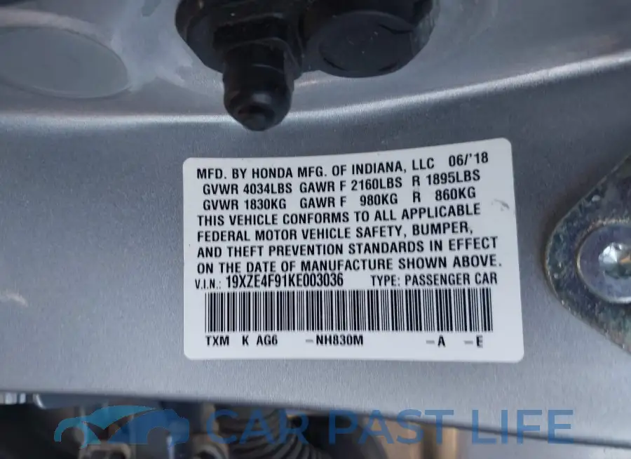 19XZE4F91KE003036# 9
