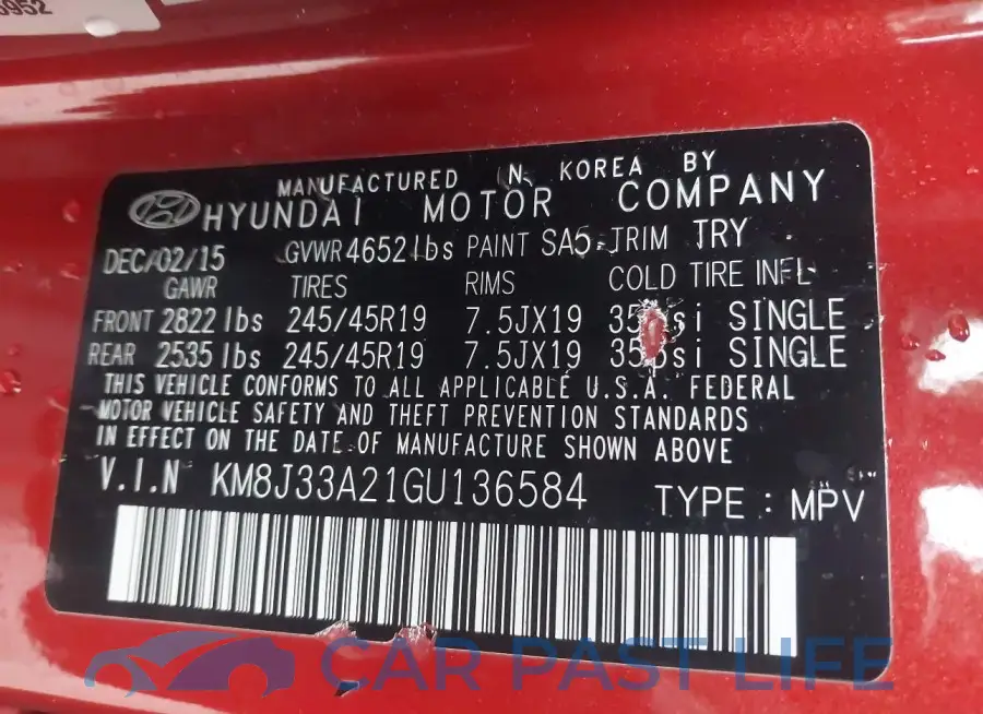 KM8J33A21GU136584# 9