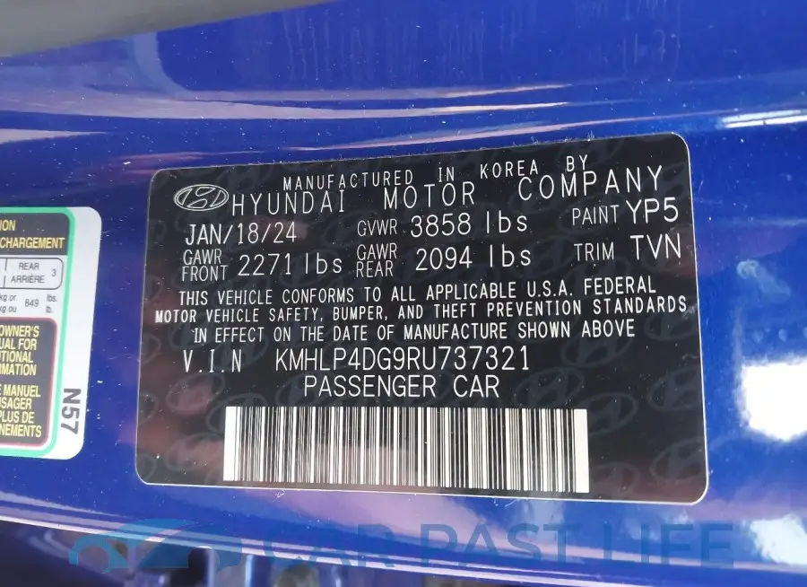 KMHLP4DG9RU737321# 9