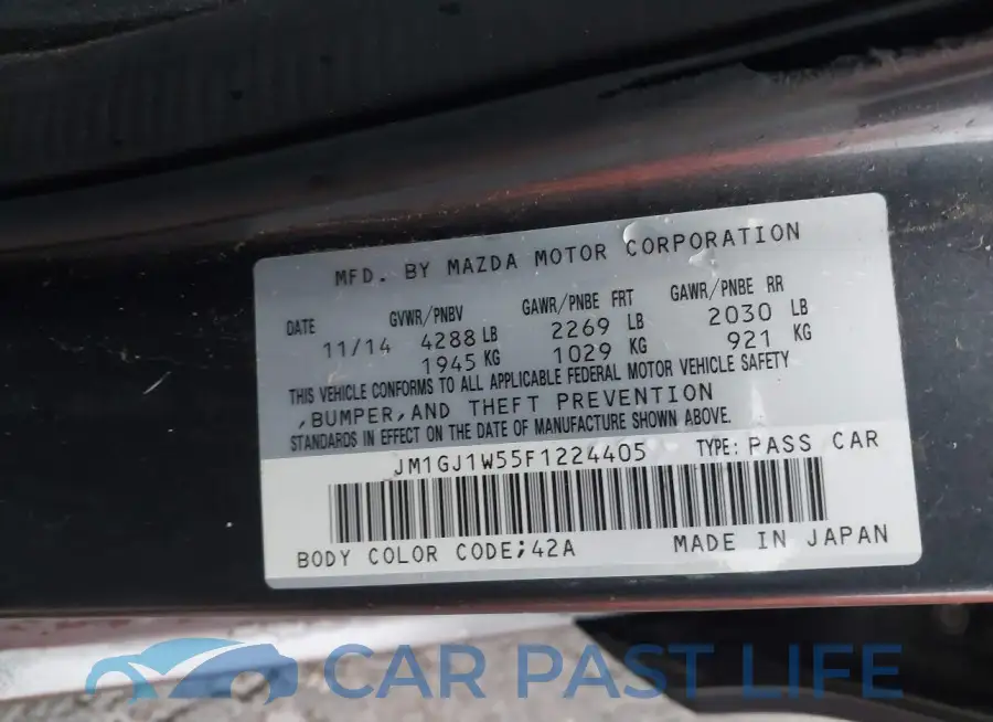 JM1GJ1W55F1224405# 9