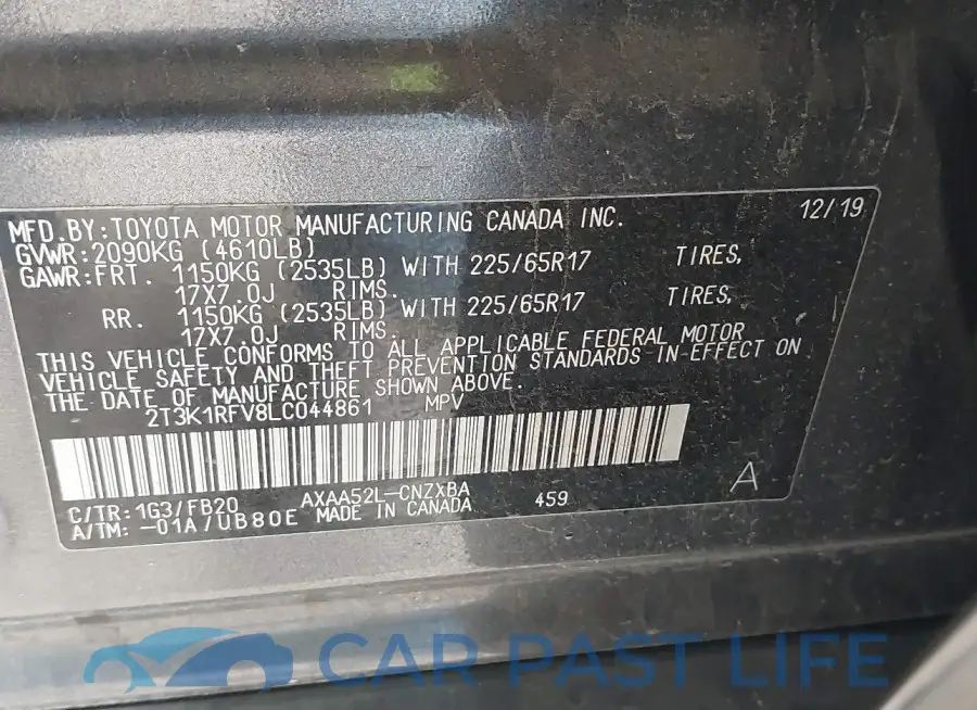 2T3K1RFV8LC044861# 9