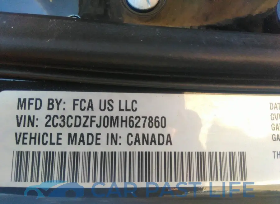 2C3CDZFJ0MH627860# 9