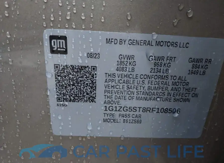 1G1ZG5ST8RF108506# 9