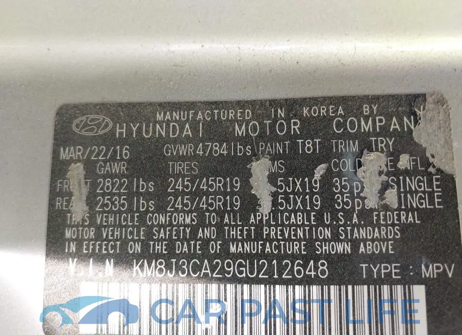 KM8J3CA29GU212648# 9