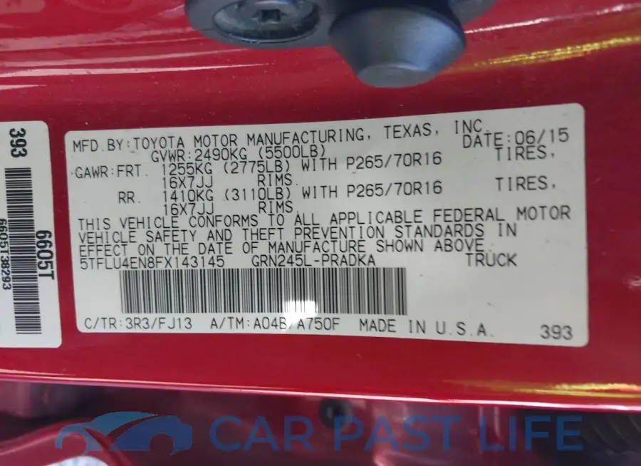 5TFLU4EN8FX143145# 9