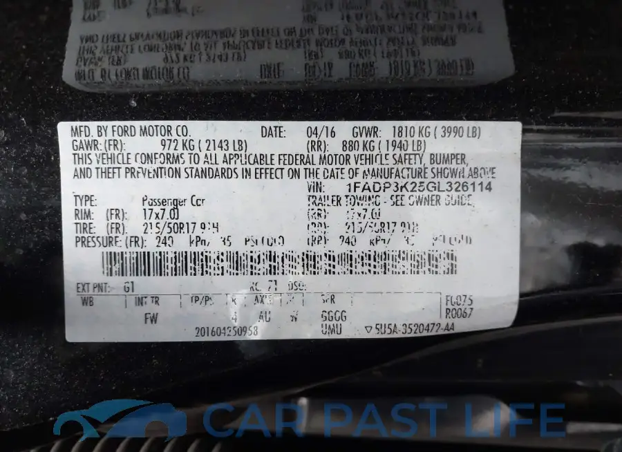 1FADP3K25GL326114# 9