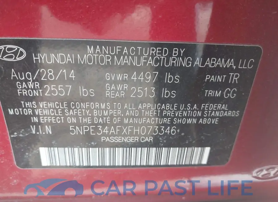 5NPE34AFXFH073346# 9