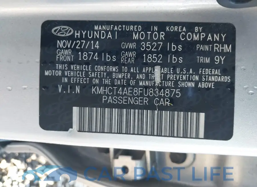 KMHCT4AE8FU834875# 9