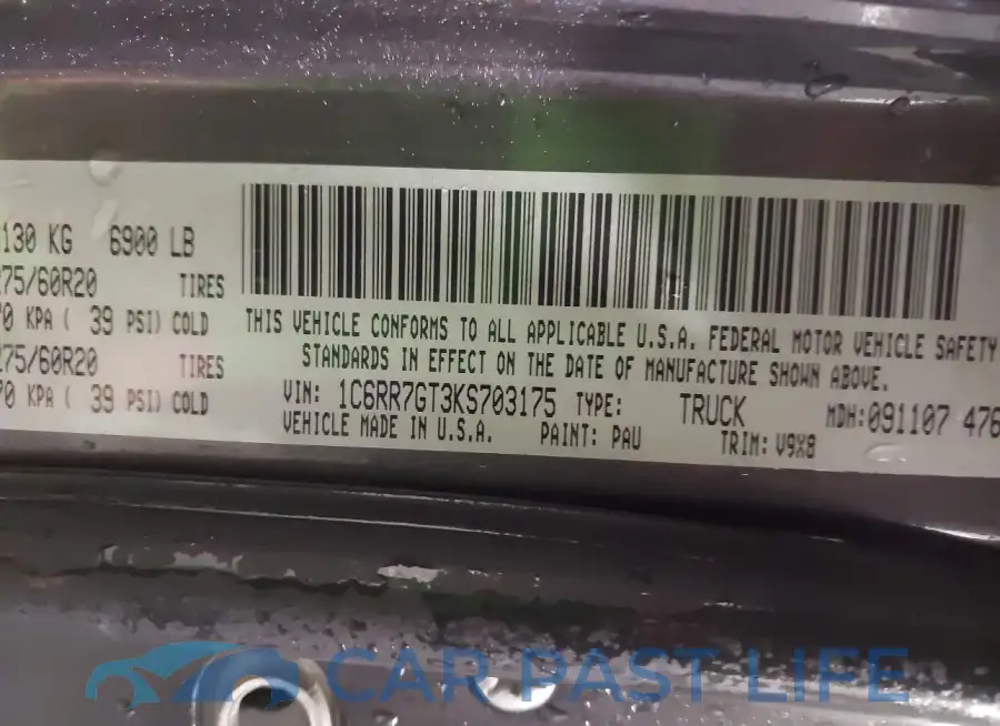 1C6RR7GT3KS703175# 9