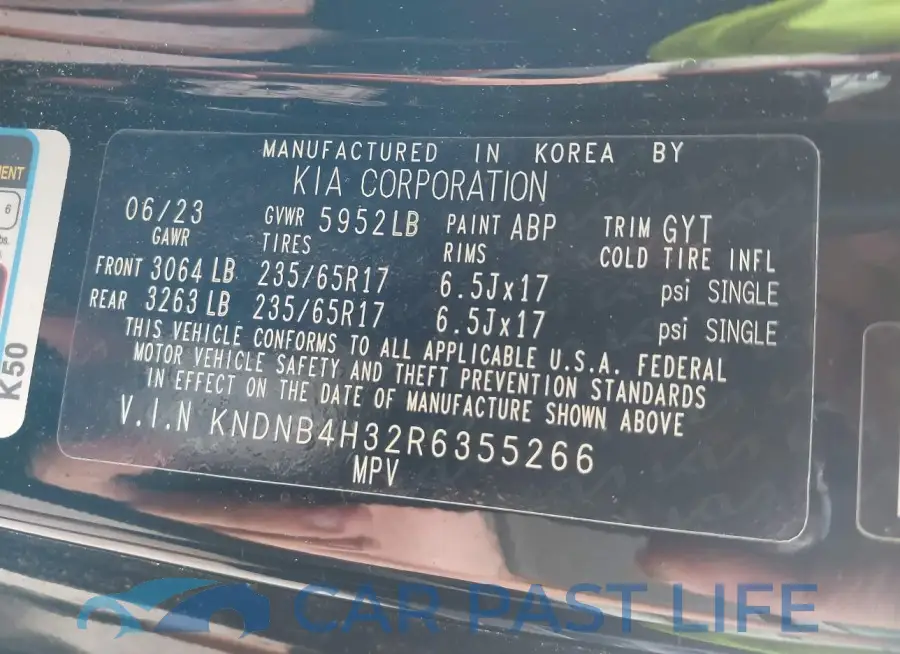 KNDNB4H32R6355266# 9