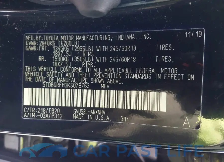 5TDBGRFH3KS078763# 9