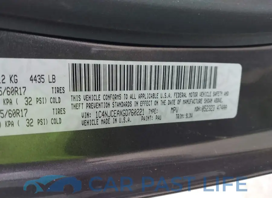 1C4NJCEAXGD760221# 9