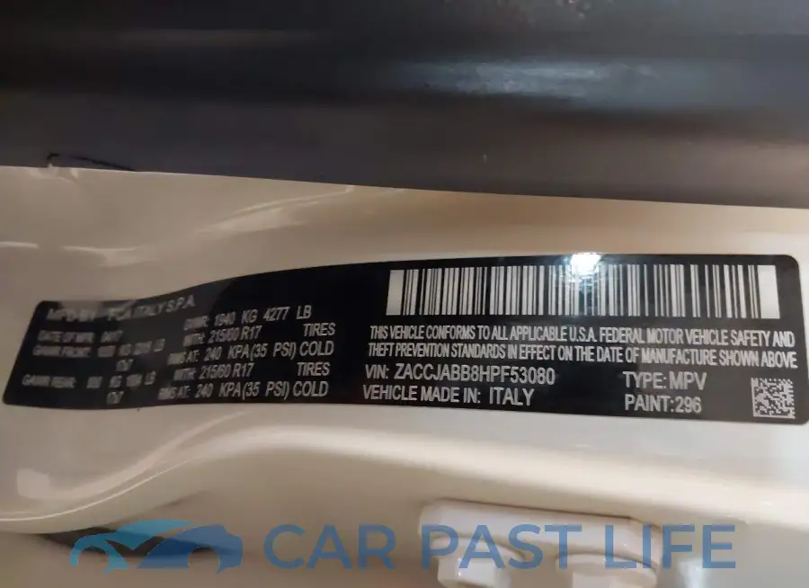 ZACCJABB8HPF53080# 9
