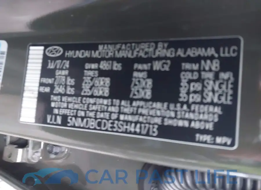 5NMJBCDE3SH441713# 9