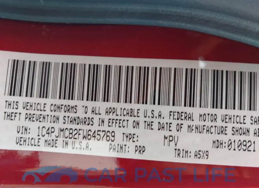 1C4PJMCB2FW645769# 9