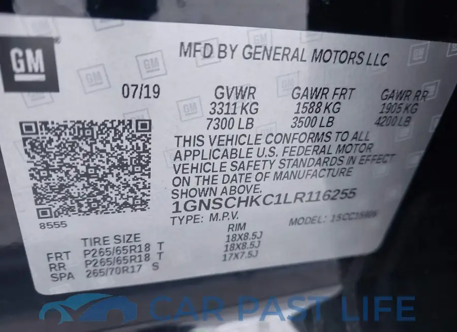 1GNSCHKC1LR116255# 9