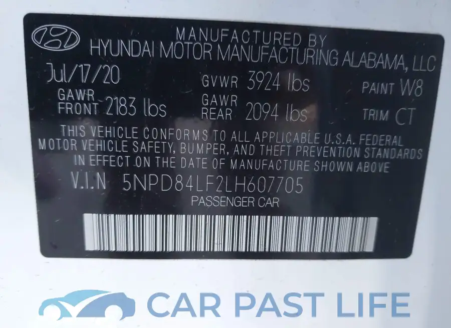 5NPD84LF2LH607705# 9