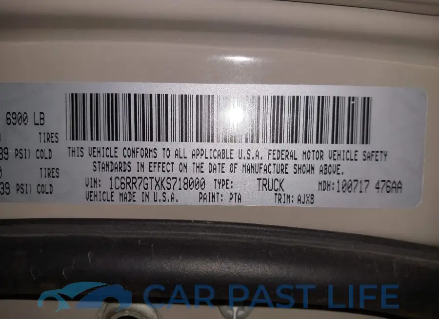 1C6RR7GTXKS718000# 9