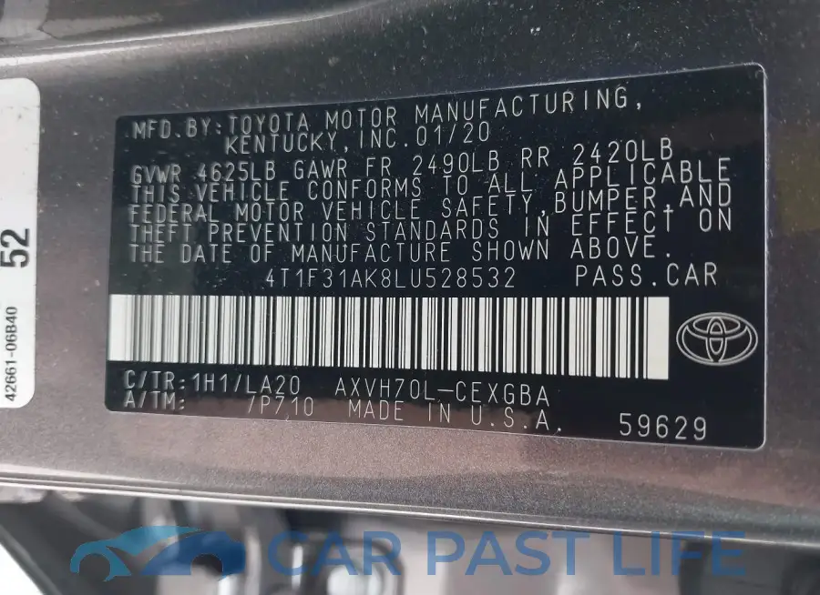 4T1F31AK8LU528532# 9