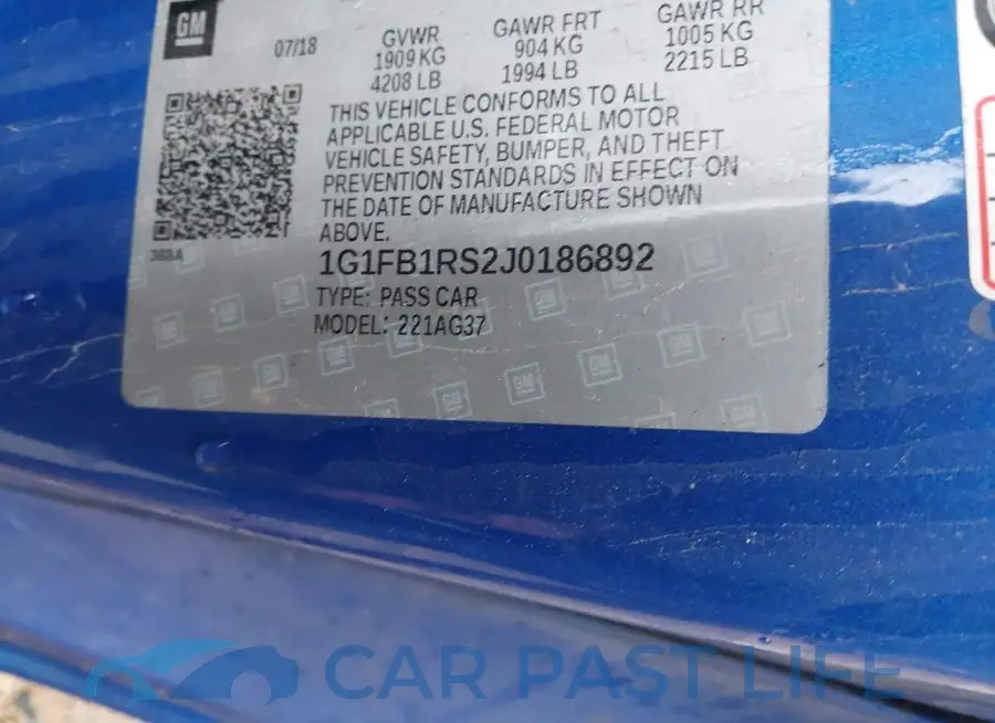 1G1FB1RS2J0186892# 9