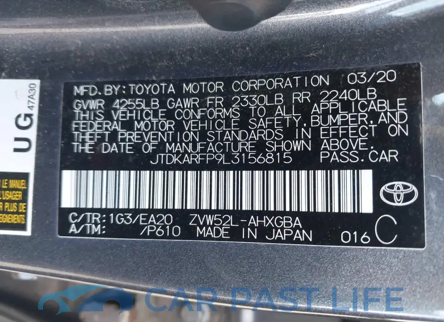 JTDKARFP9L3156815# 9