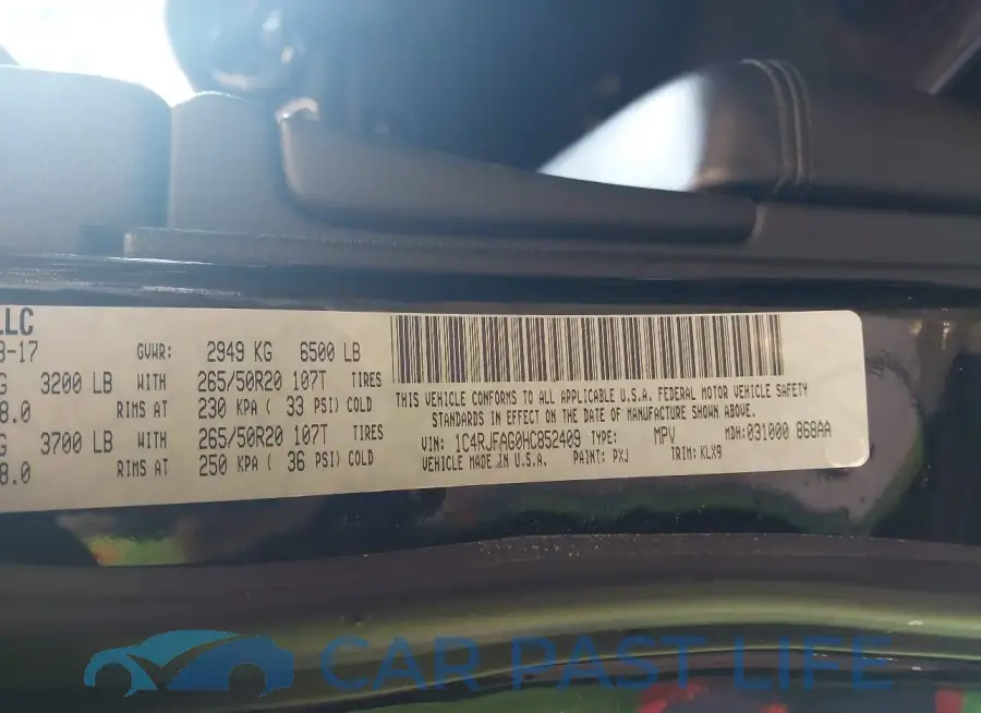 1C4RJFAG0HC852409# 9