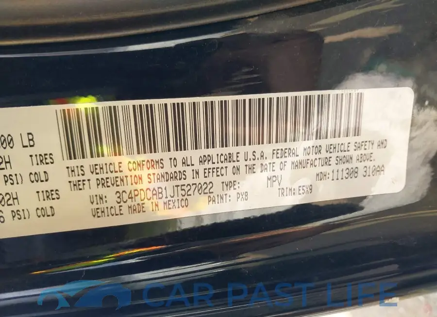3C4PDCAB1JT527022# 9