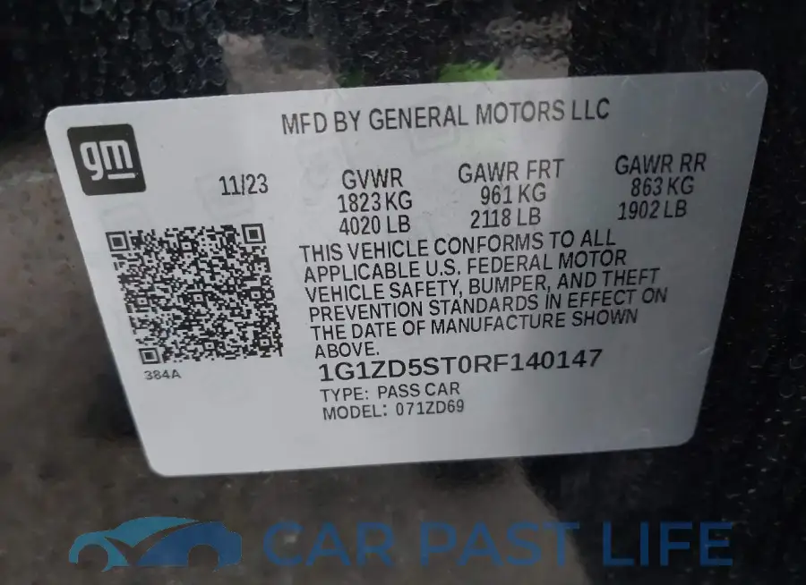 1G1ZD5ST0RF140147# 9