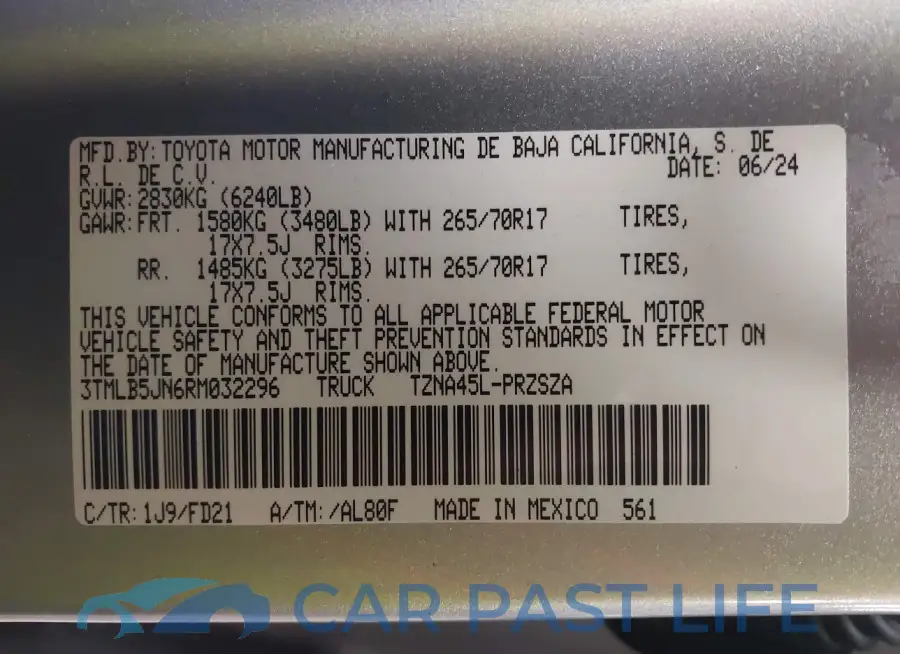 3TMLB5JN6RM032296# 9