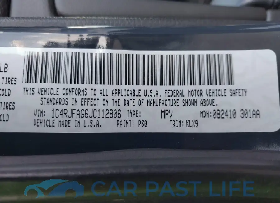1C4RJFAG6JC112806# 9