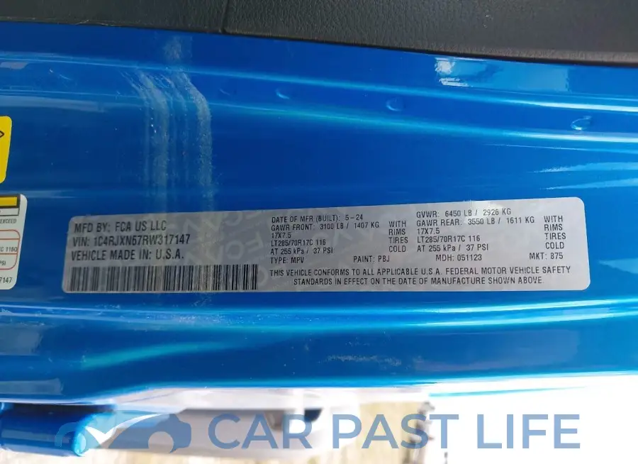 1C4RJXN67RW317147# 9