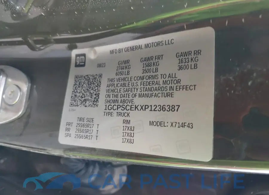 1GCPSCEKXP1236387# 9