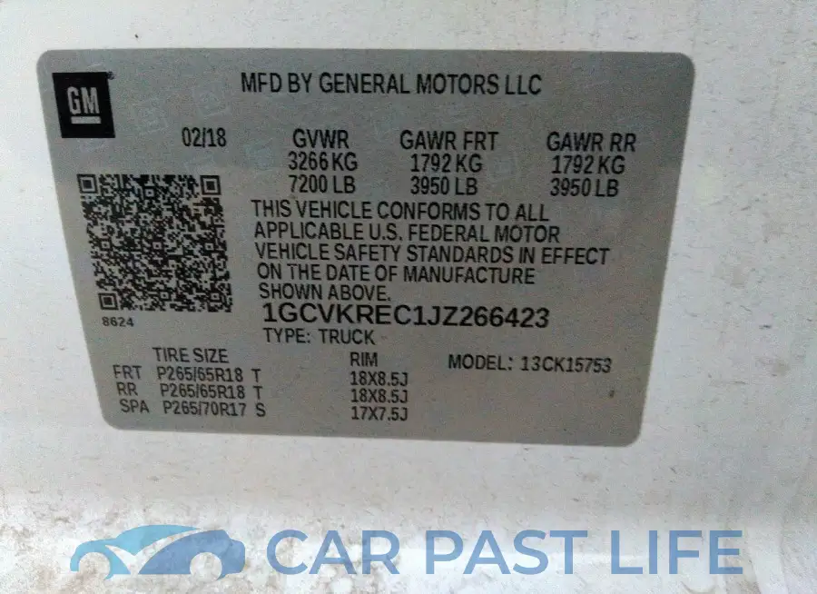 1GCVKREC1JZ266423# 9