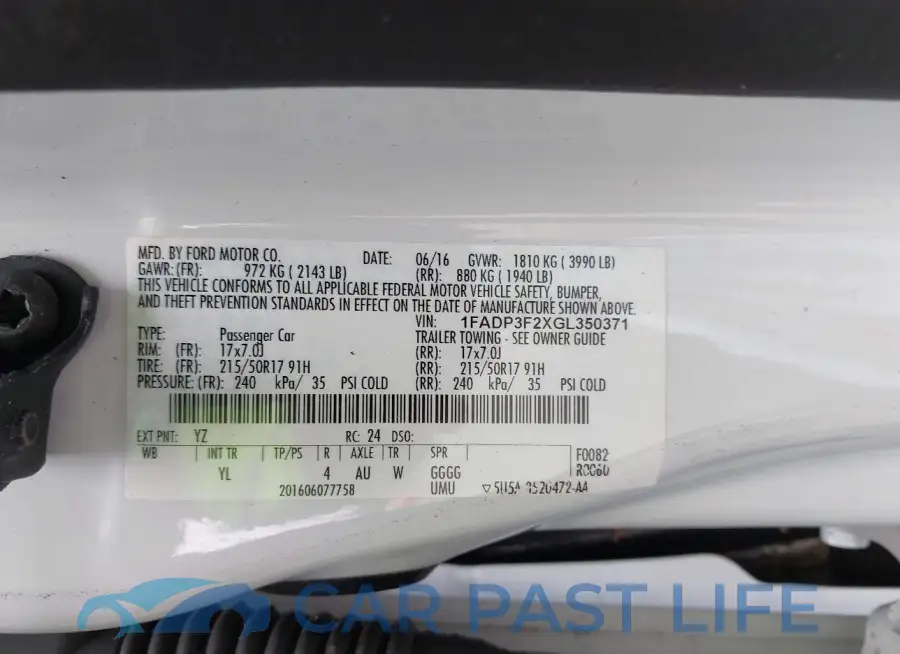 1FADP3F2XGL350371# 9