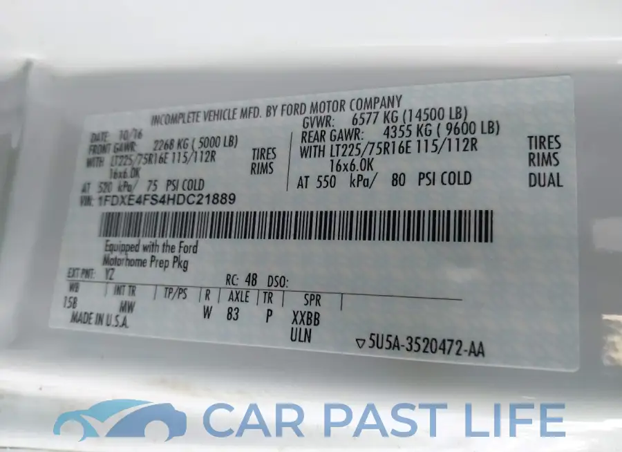 1FDXE4FS4HDC21889# 9