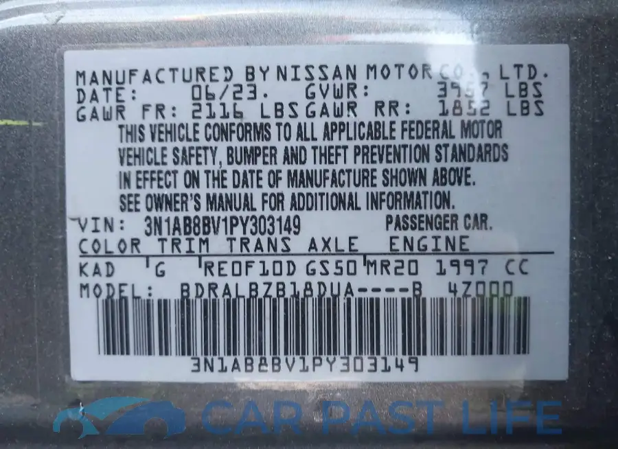 3N1AB8BV1PY303149# 9