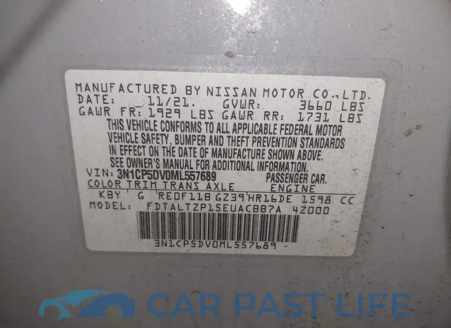 3N1CP5DV0ML557689# 9