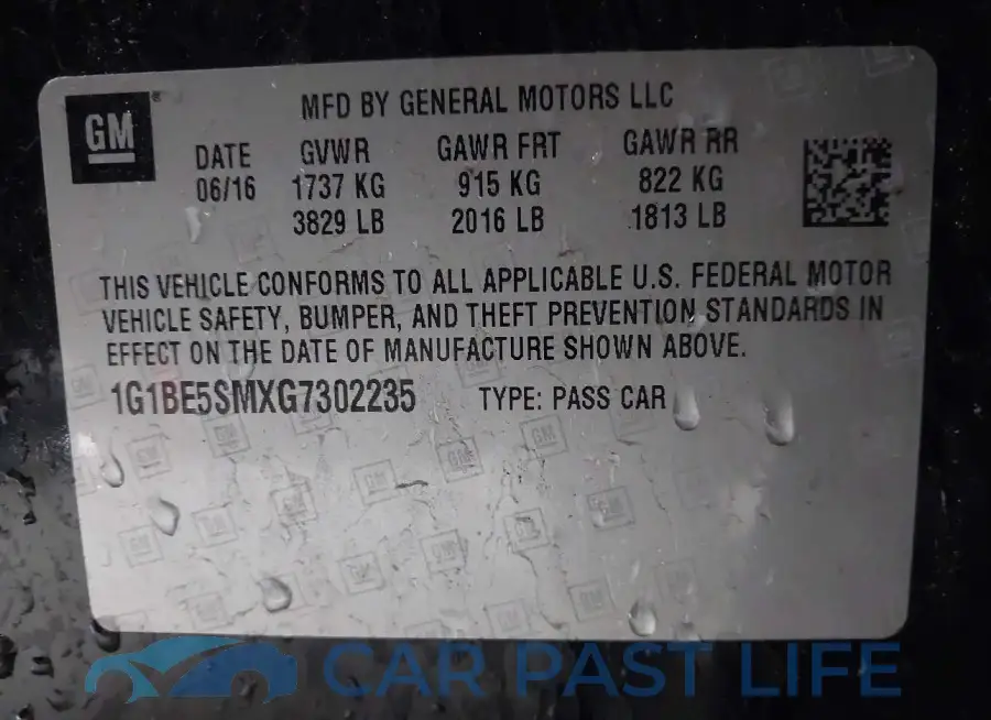 1G1BE5SMXG7302235# 9