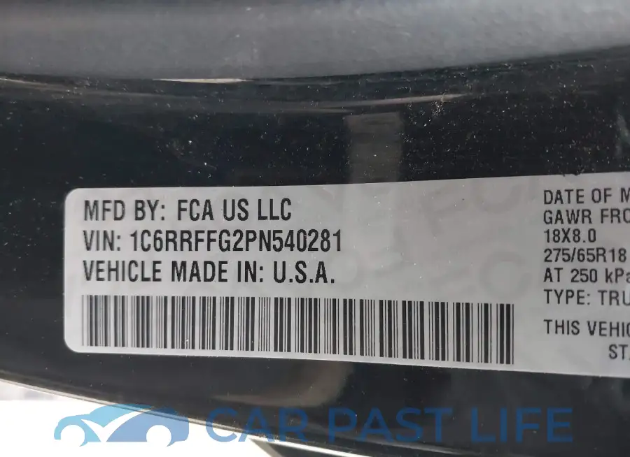 1C6RRFFG2PN540281# 9