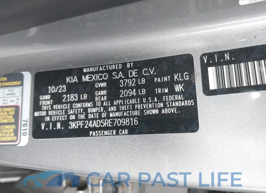 3KPF24AD5RE709816# 9