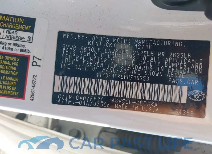 4T1BF1FK9HU716353# 9