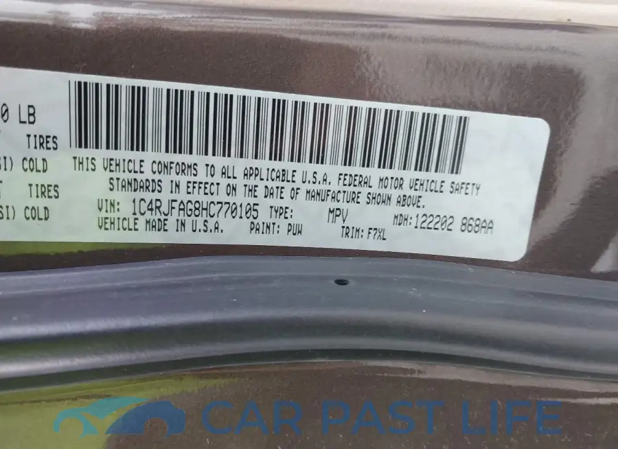 1C4RJFAG8HC770105# 9
