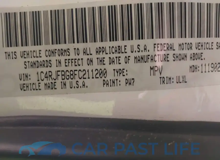 1C4RJFBG8FC211200# 9