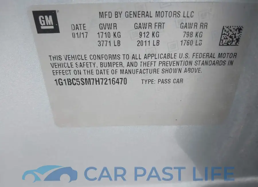 1G1BC5SM7H7216470# 9